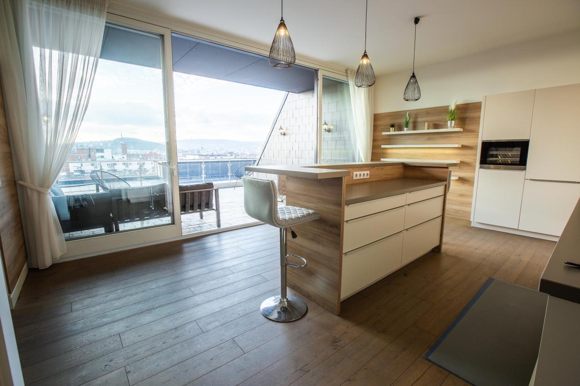 Zoya Luxury Residence Budapeste Quarto foto A modern German kitchen